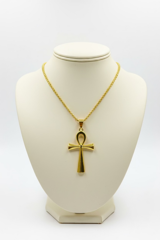 Gold Stainless Steel Ankh