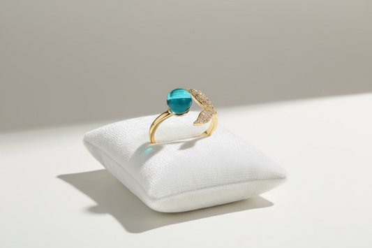 Mermaid Tail w/ Teal orb Ring