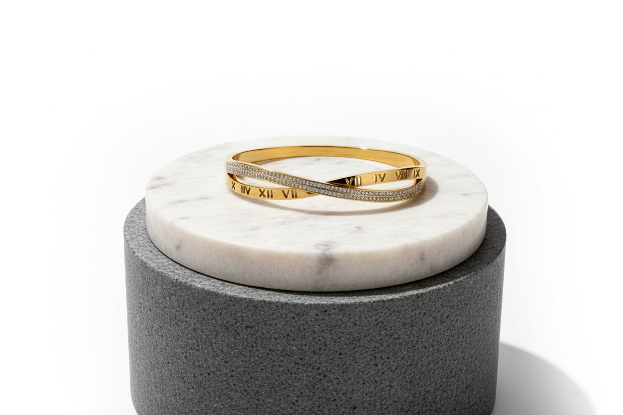 Roman Crossed Bracelet (gold)